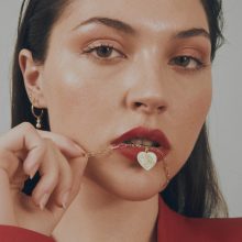 VICTORIA CRUZ ezüst nyaklánc, szív medállal - A4153-07DG