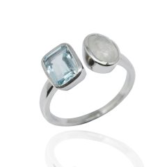 Valódi köves ezüst ékszer, gyűrű - AGM3506